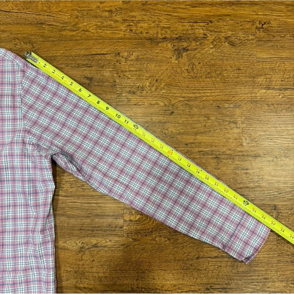 Polo Ralph Lauren Pink Plaid Stretch Casual Long Sleeve‎ Button Up Shirt Men's L
